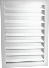 Master Flow DA1424W Dual Louver, 26-3/8 in L, 16-1/2 in W, Aluminum, White